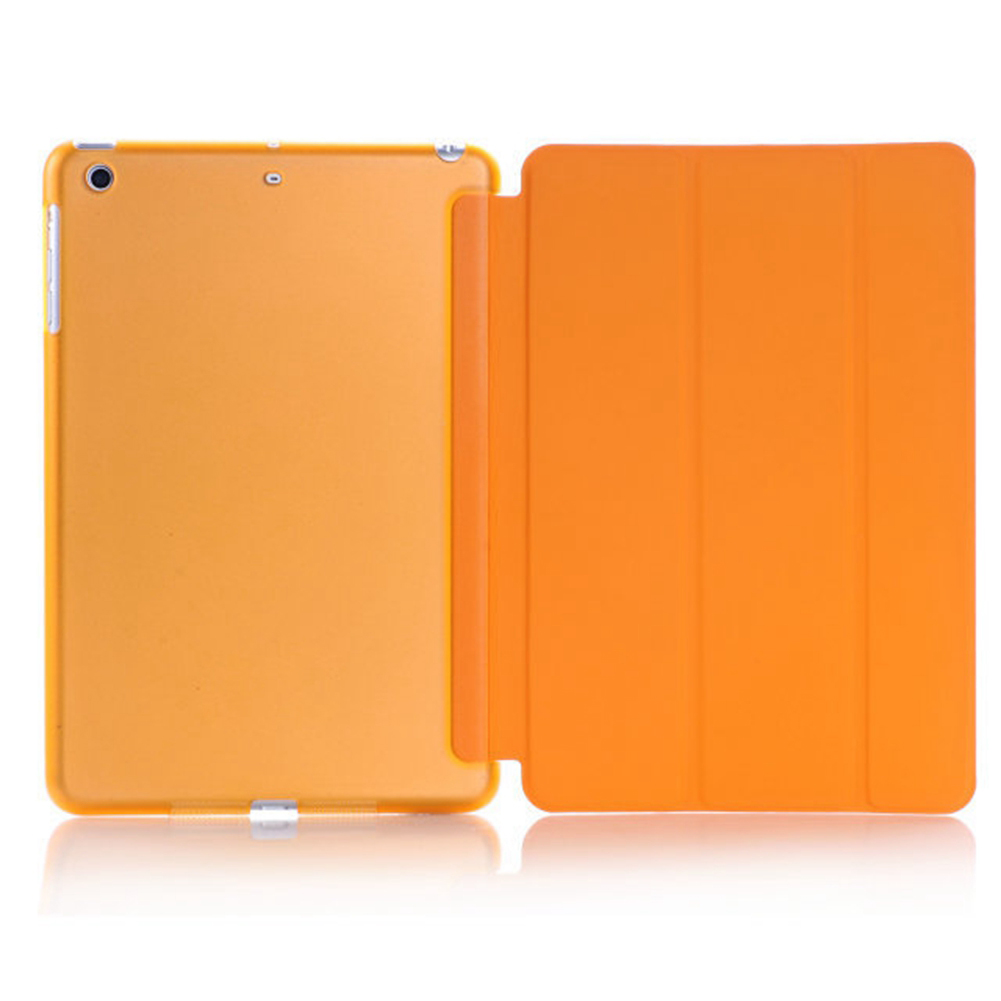 Luxo ultra fino magnético inteligente flip suporte couro do plutônio coverse para mini 1 2 3 retina intelectual dormência: orange