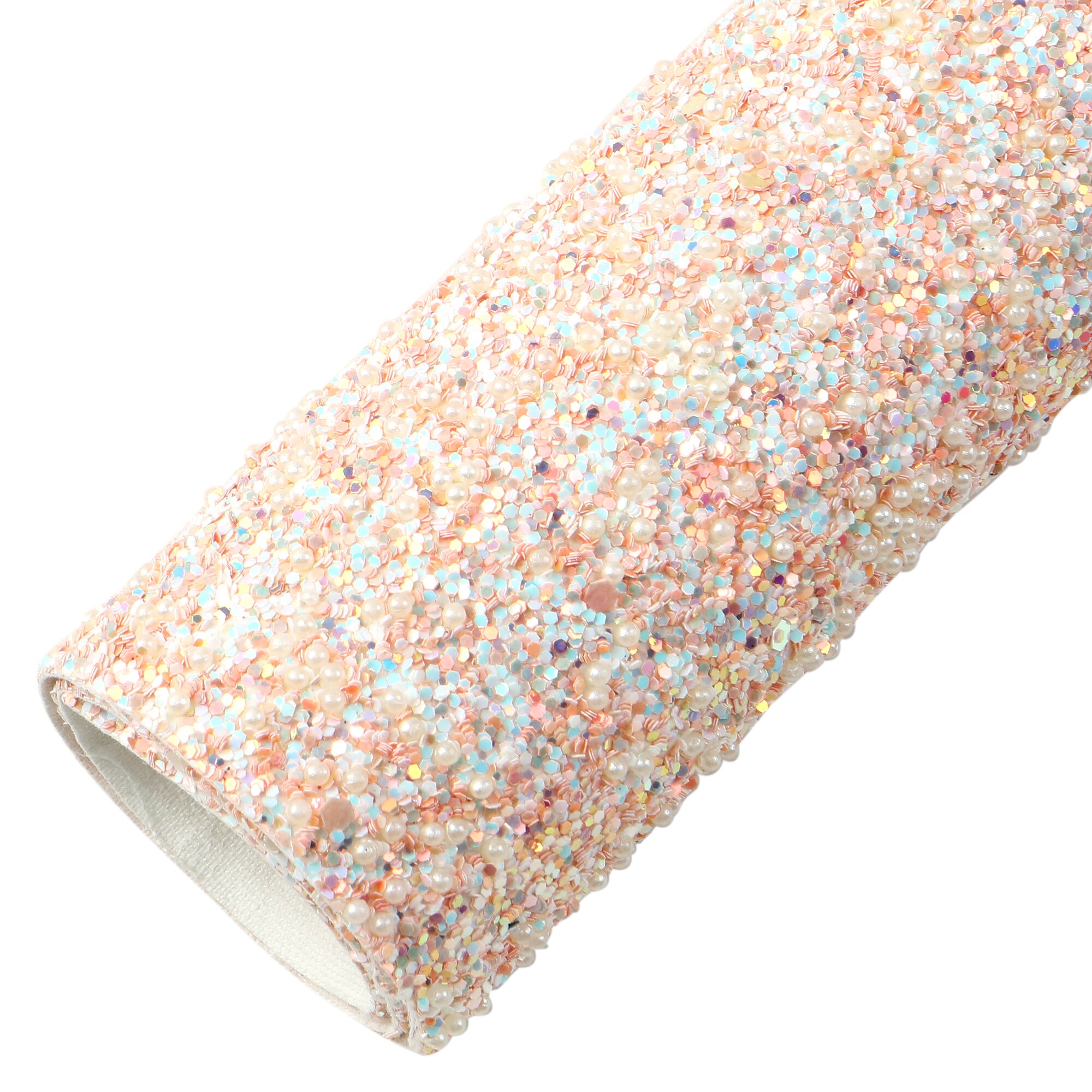 Shimmer Chunky Glitter Faux Lederen Lakens Parel Kralen Bedekt Effen Kleur Synthetisch Leer Stof 20X33Cm Voor Diy oorbellen Boog: 1149754006