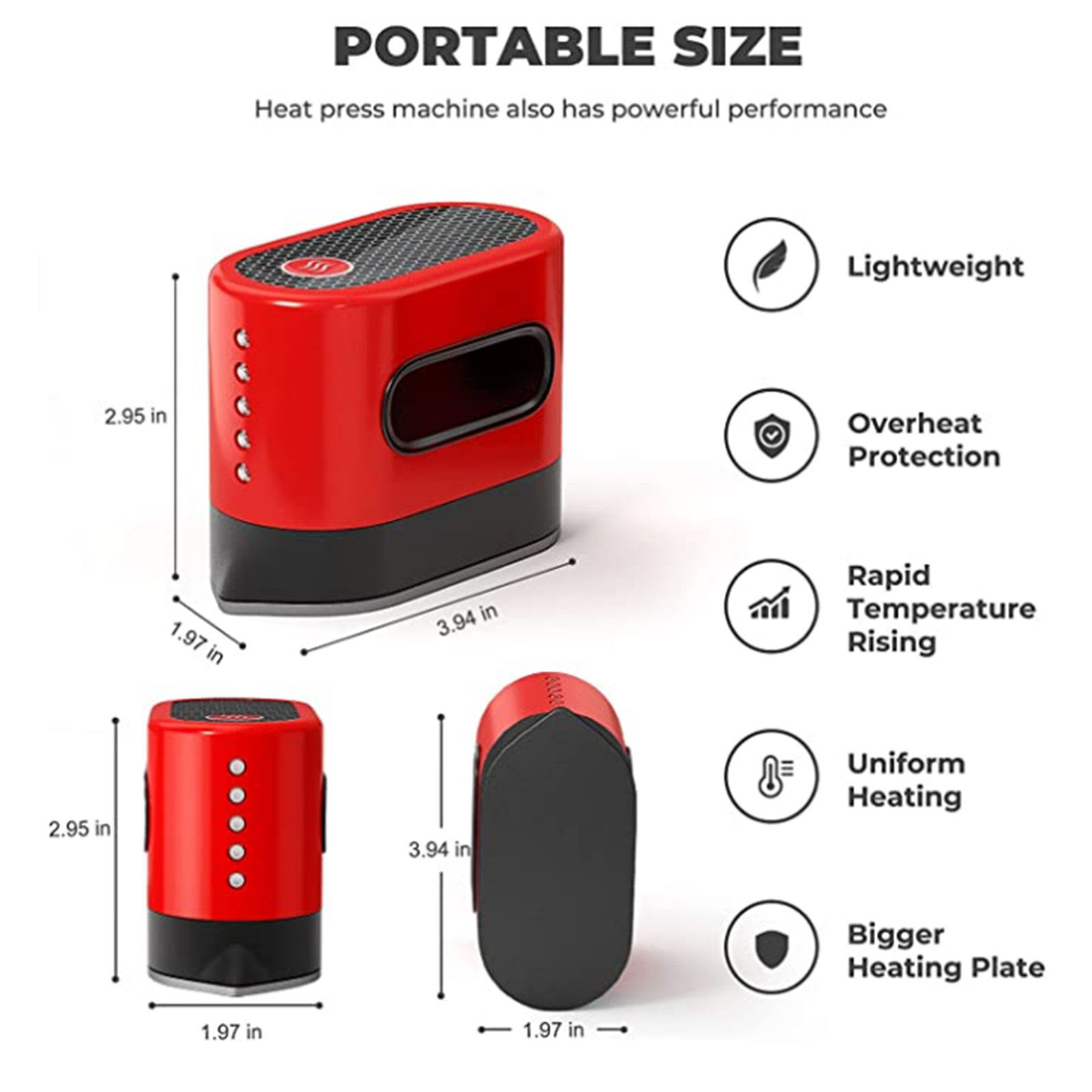 Warmte Persmachine Mini Iron Shirt Printing Embossing Machine Draagbare Embosser Voor T-shirts Kleding Schoenen Tassen Caps Diy Ambachten