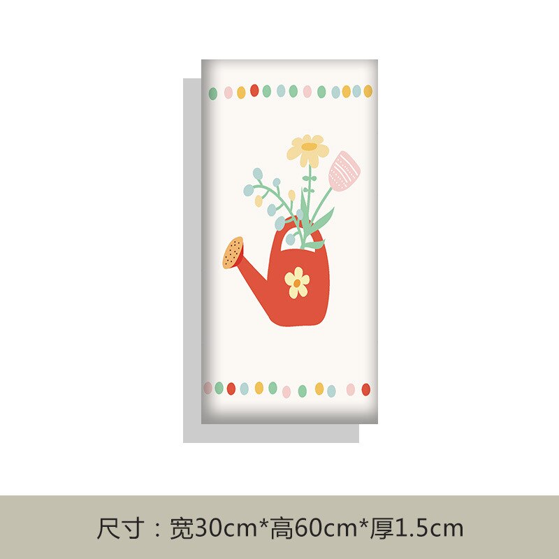 dessin animé enfants Anticollision sac souple autocollant mural auto-adhésif Tatami mur bébé décoration 3D toile de fond mur: Watering Can Width 30   Height 60   Thickness 1 5