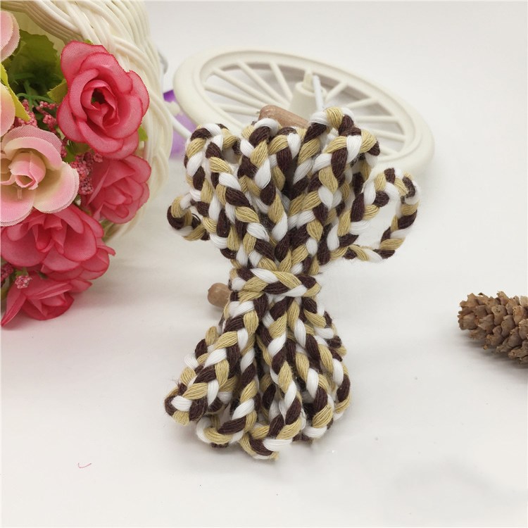 7mm Three-strand Thick Twisted Cotton Cord Clothes Bag Decorative Braid Rope For DIY Craft Handmade Accessories Home Decoration: Antique Zinc