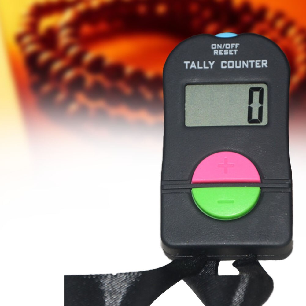 Digital LCD Screen Mini Manual Portable Electronic Counter Add Subtract For Golf Sports Calculator Sound