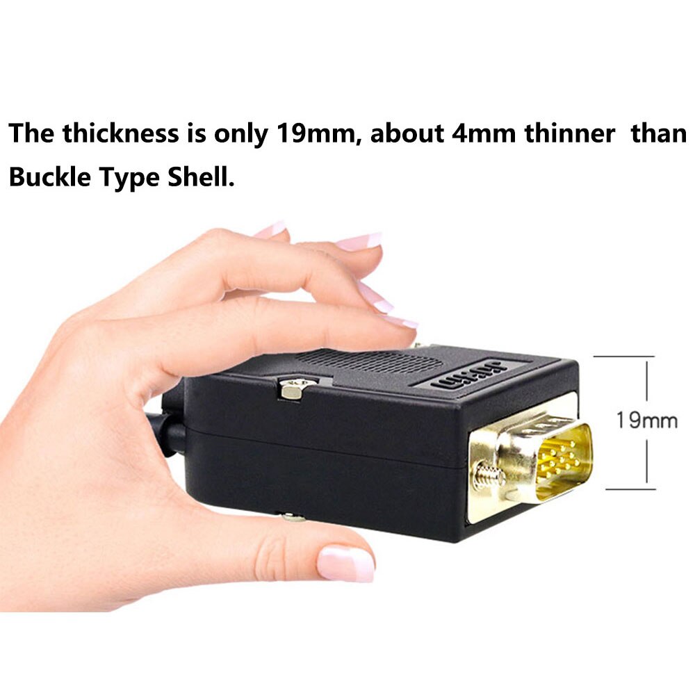 DB9 Welding-free Male Plug Female Socket Screw Lock Shell Kit RS232 9 Pin Serial Port Connector 485 422 Interface D-Sub9 Adapter