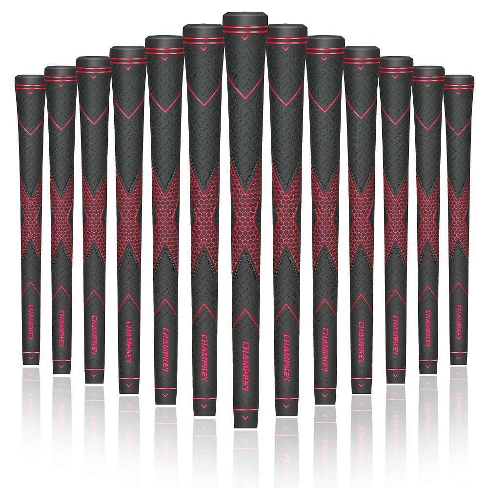 Champkey Traction-X Rubber Golf Grips 9PCS/Set Standard Color Mixed Golf Club Grips