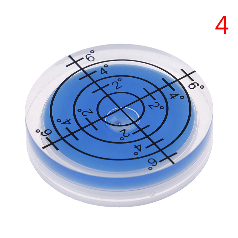 1pc 32*7mm spiritus boble grad mærke overfladeniveau rundt cirkulær målemåler: Blå