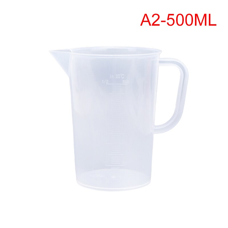 200/500/1000ml 1Pc Kitchen Measuring Cup PP Plastic Cone Measuring Cup Round Digital Thick Handle Kichen Tools For Cooking: No cover 500ml