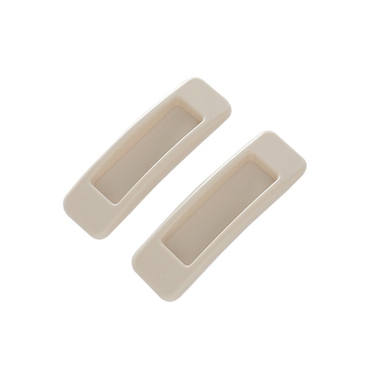 2 Pcs/Set Home Use Pasted Plastic Sliding Door Pull Window Handle Rectangular Adhesive Interior Drawer Cabinet Assist Handlebars: Khaki