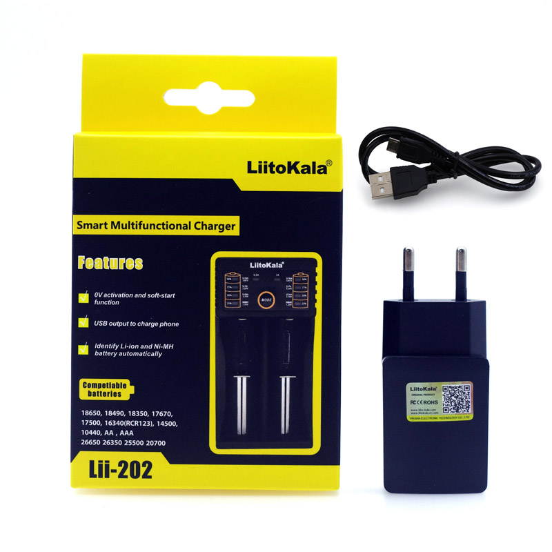 Liitokala Lii-402 202 100 18650 chargeur 1.2 V 3.7 V 3.2 V 3.85 V AA/AAA 26650 14500 16340 25500 NiMH batterie au lithium chargeur intelligent