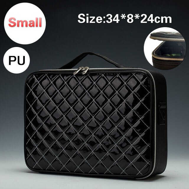 Femmes cosmétique sac étui voyage maquillage organisateur stockage valise boîte cosmétiques pochette sacs beauté étui pour esthéticienne: Lozenge Small