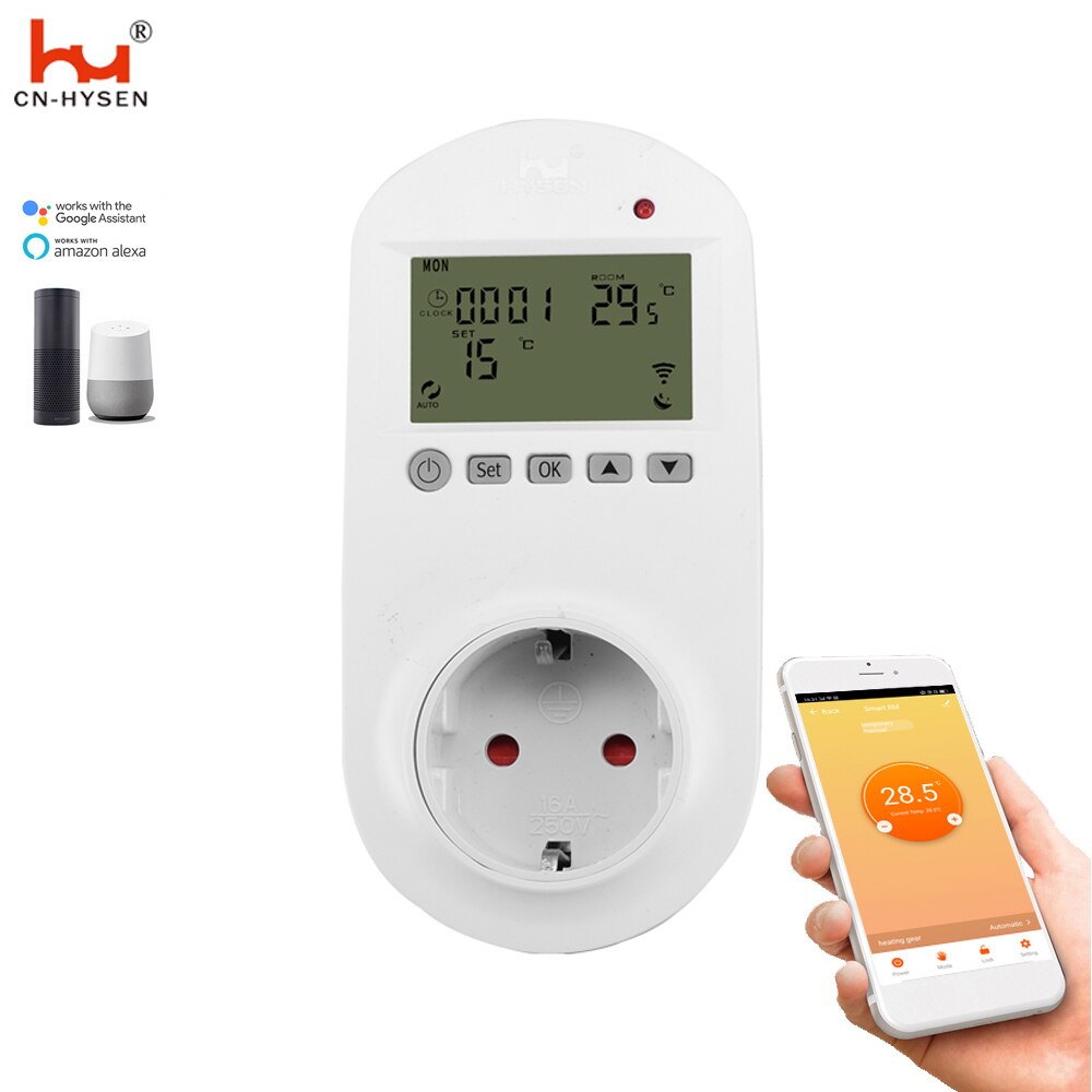 Programmable WiFi Thermostat Socket Home Intelligent Temperature Control Socket Thermostat