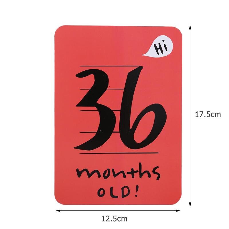 20pcs Baby Growth Milestone Commemorative Card Month Days Photography Props Infant Baby Growth Record Photo Props Accessories