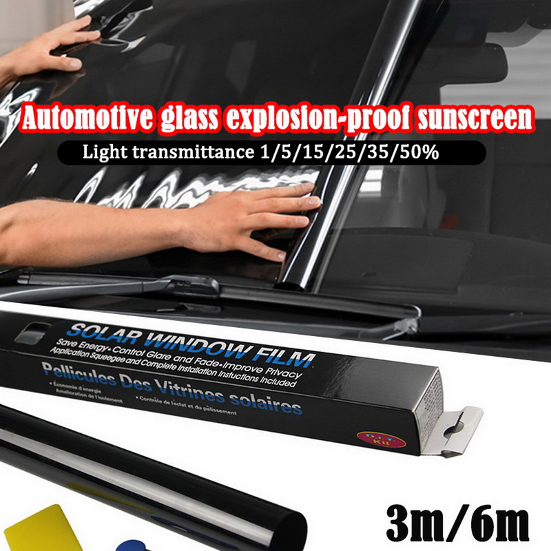 Schwarz Auto Fenster Folien Tönung Tönung Film rollen Auto Auto Heimat Fenster Glas Sommer Solar- UV Schutz Aufkleber Filme