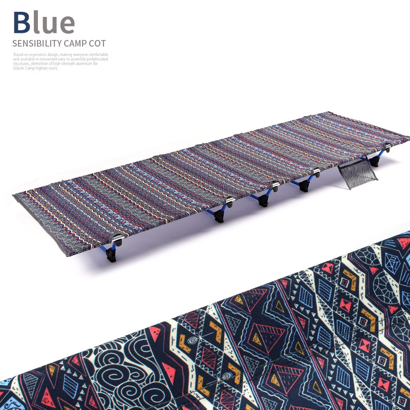 Camping Leichtes Klappbett Büro Nickerchenbett Campingbett 185 cm: Blau