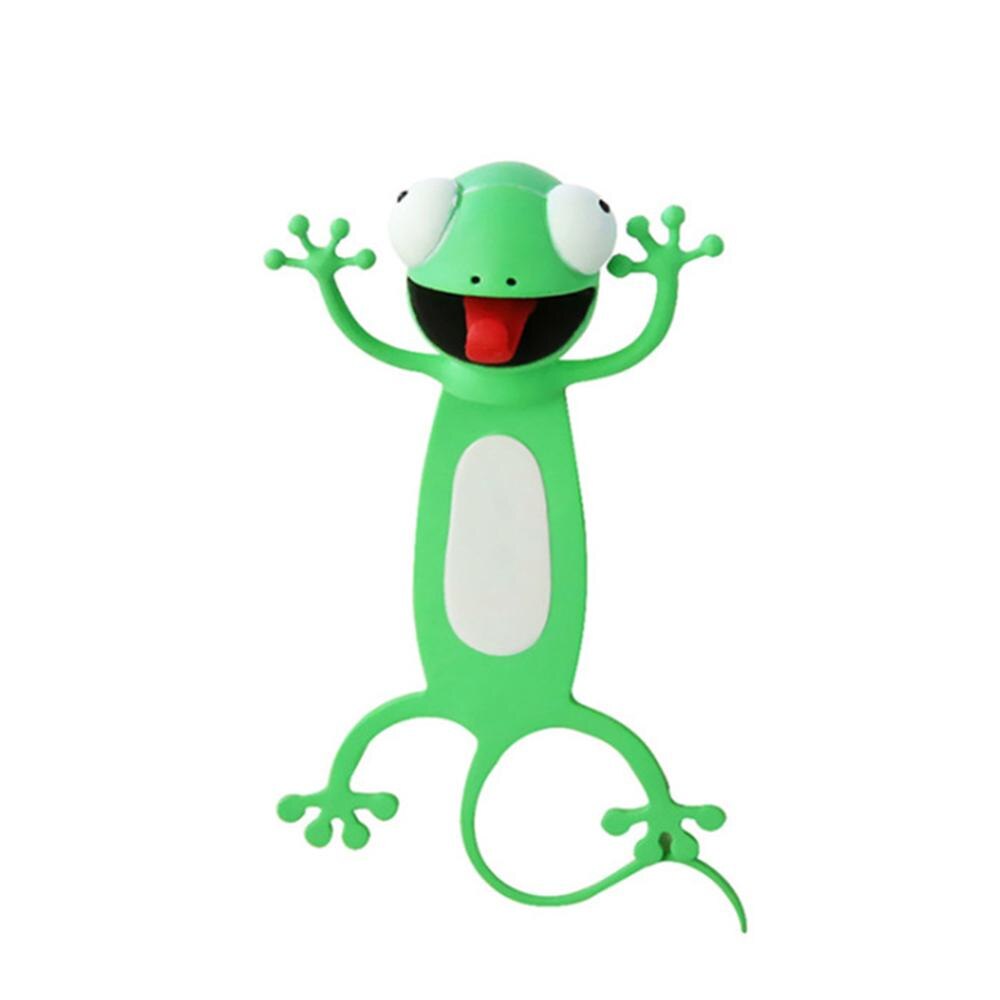 3D Animal Wacky Bookmarks Cute Book Marks Cartoon Bookmark for Kids Teens Boys Girls Help with Reading: gecko
