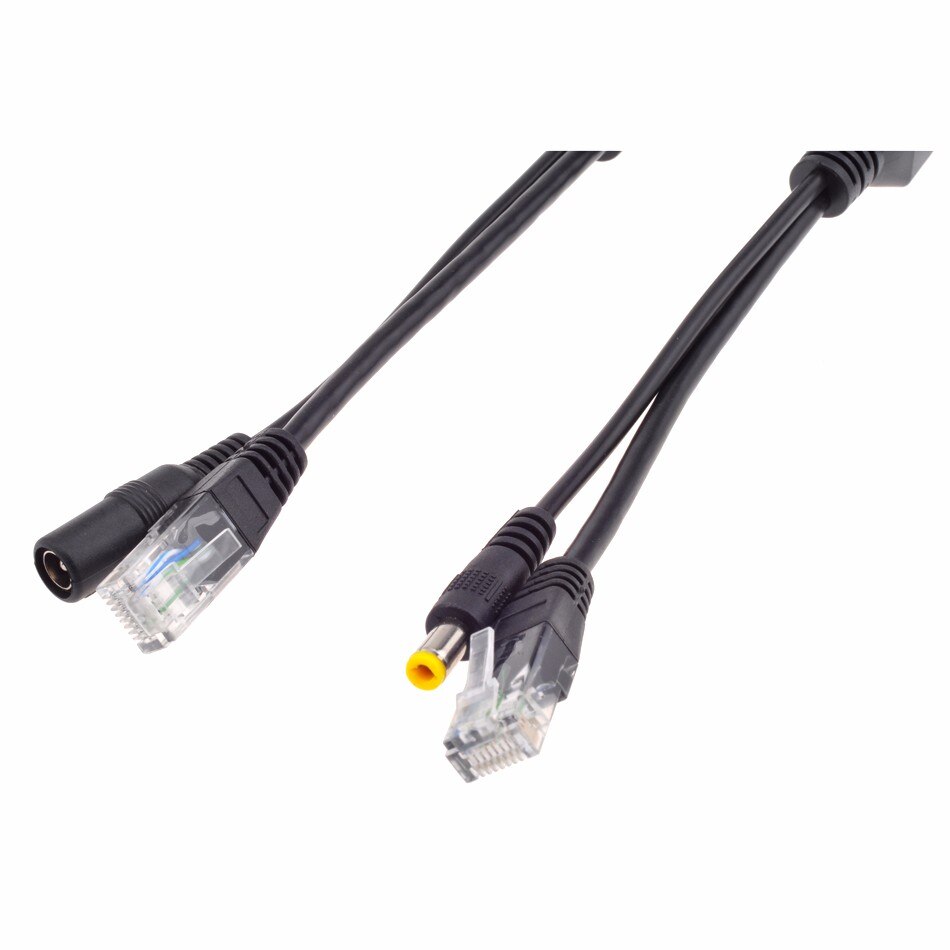 Poe passiv kabeldelare power over ethernet poe splitter & injektorkabelsats poe adapter, poe adapterkabel  dc 12v