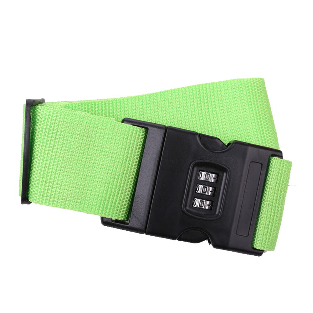 Combinação ajustável bagagem mala cintas viagem bagagem amarrar cinto bloqueio # t1p: Green 
