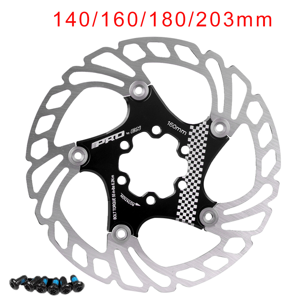 Disco de freno XT Mtb 140mm 160mm 180mm 203mm Rotor de freno de disco de 6 orificios con tornillo de disco de freno para freno de disco hidráulico de bicicleta Shimano