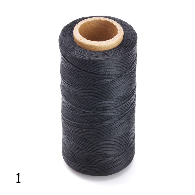 12 färger 260m 1mm platt vaxad vaxtråd 150d/16 sladdar sömnad hantverksverktyg handsömmar för diy-läder: 1