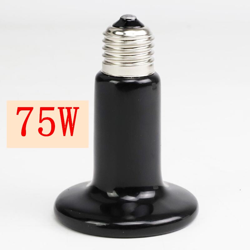 Lámpara de infrarrojos lejanos para reptiles, lámpara de cerámica para calefacción, preservación del calor, Bombilla de calefacción para mascotas, caja de cría, lámpara cálida: 75W
