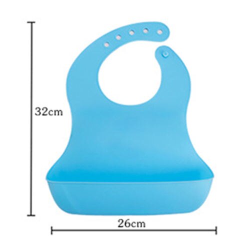 Easy Clean Adjustable Waterproof Baby Silicone Stereo Bibs Feeding Meals Saliva Dripping Bibs Kids Roll up Catcher Pocket