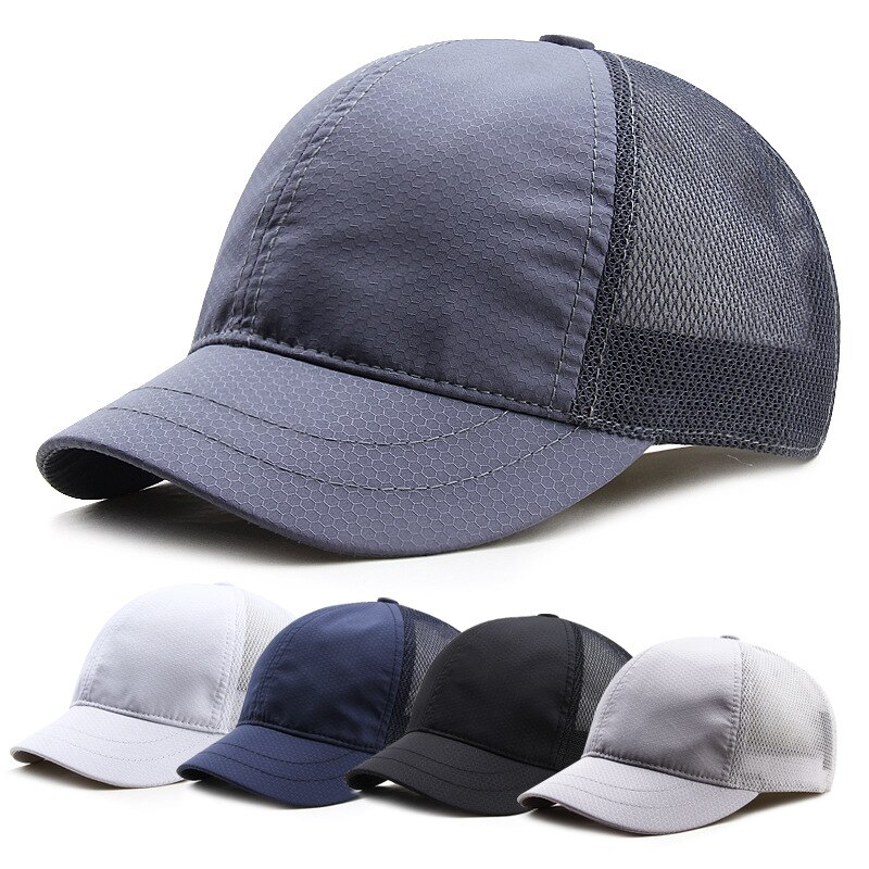 Casquette de baseball pour adultes, grande taille, à petit bord, pour hommes et femmes, en maille, à pointe courte, 56-63cm, été