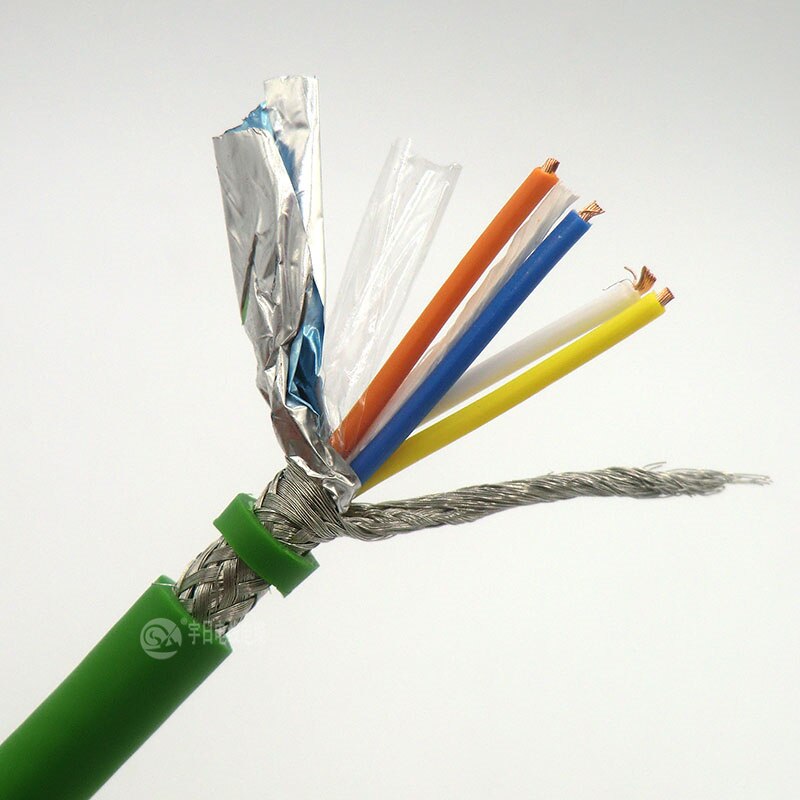 Profinet Bus Cable 4 core 0.38mm² 22AWG High Flexible Bus wire 5m