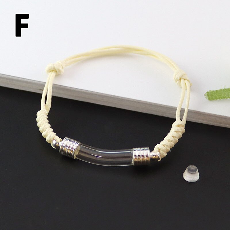 1/2 Stuks Glazen Flacon Hanger Armband Schrijven Naam Wirte Op Rijst Sieraden Charm Armbanden Voor Vrouwen: F  2PCS