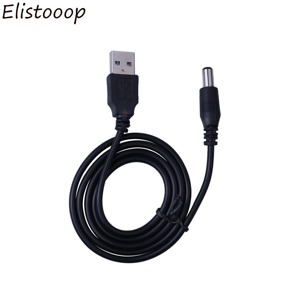 Cable de alimentación de 5V USB a DC, Cable de cargador de conector USB macho a macho de 5,5mm para conector de 5,5mm, accesorios para dispositivos electrónicos pequeños