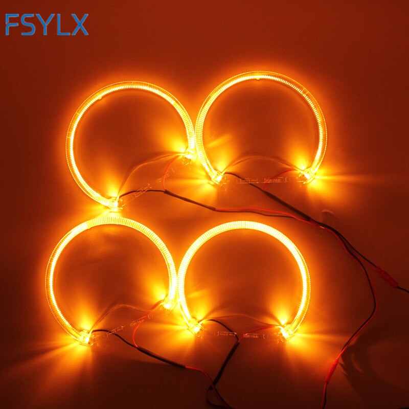 FSYLX LED Winkel Augen für BMW E46 Heiligenschein licht Fehler Freies SMD engel auge E36 E38 E39 E46 Projektor Weiß gelb verrotten blau Winkel Augen