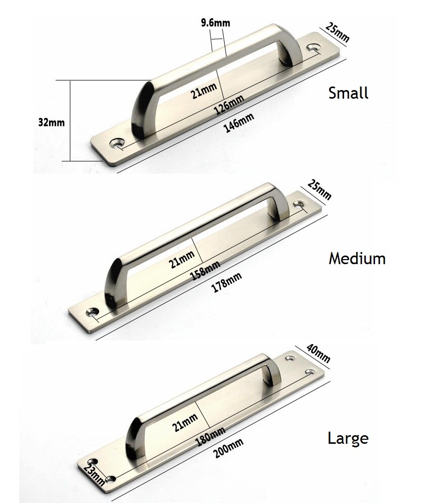 Face Mount Door Pull Push Plate Handle Bronze Brush Fire-proof door
