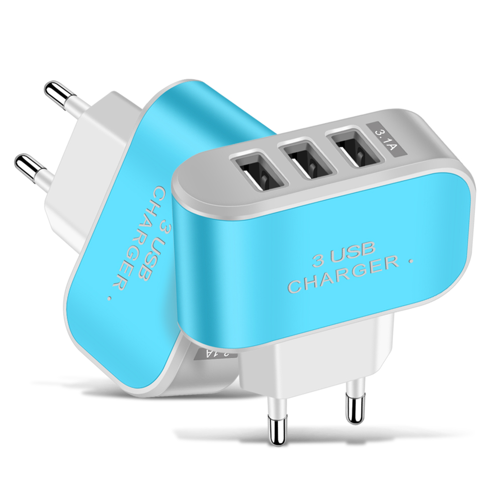 Tête de chargement multifonctionnelle à 3 Ports USB, 5V, 1a, chargeur de téléphone portable USB unique
