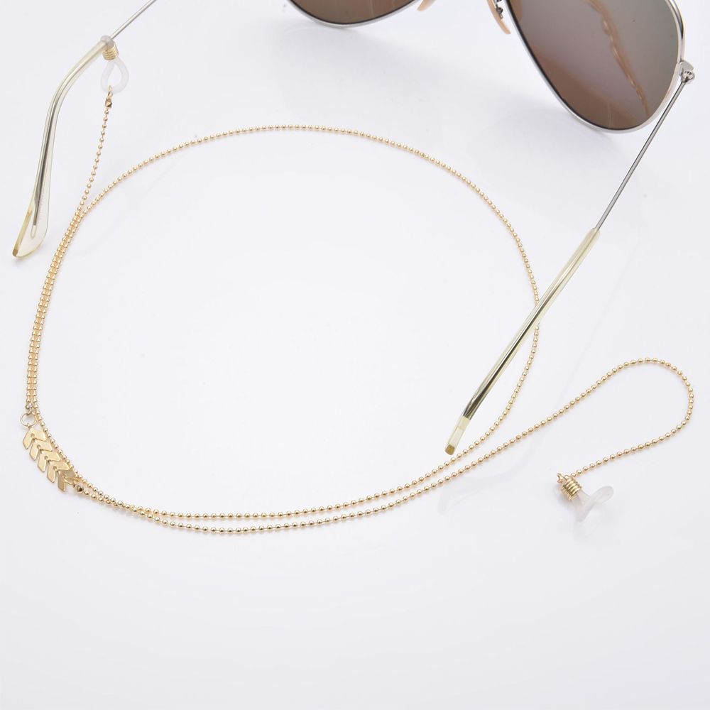 Chain-zonnebril voor dames, nieuw, net rood, dezelfde anti-drop-ketting, touw, dezelfde onregelmatige zonnebril, damestrend kopen vanaf een prijs van 16