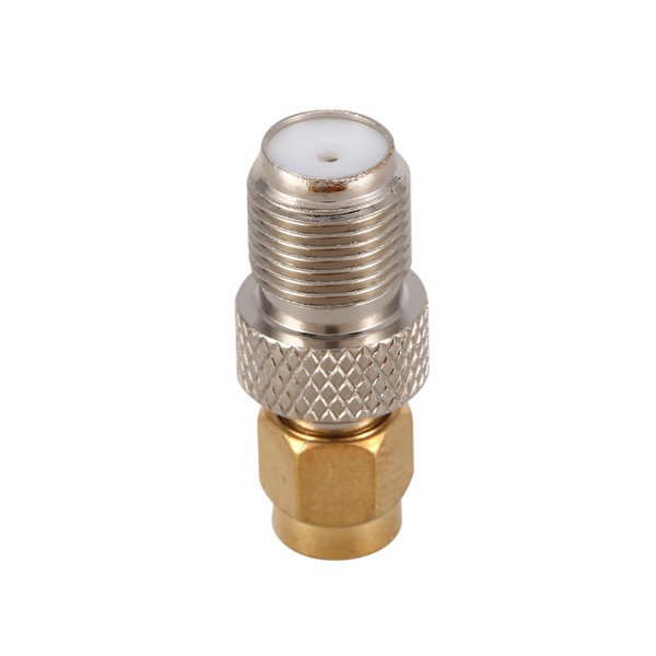 RF coax coax adapter RP-SMA mannelijk naar F vrouwelijke, zilver