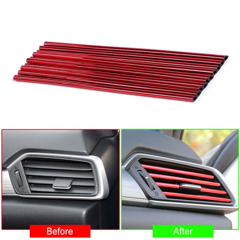 10 teile/satz Auto Styling Innen Außen Dekoration Streifen Formteil trimmen-Armaturenbrett Tür Rand Universal- Für Autos Auto Zubehör