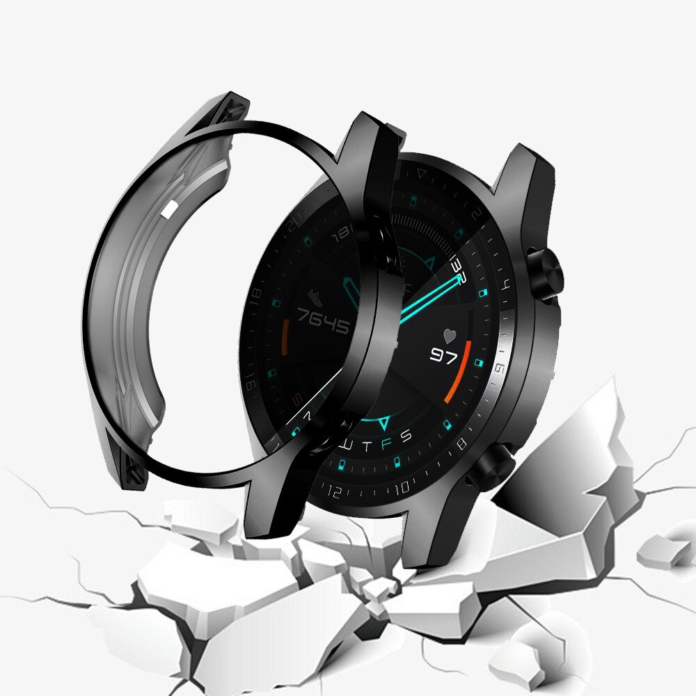 Tpu Case Voor Huawei Horloge Gt 2 46Mm Case Screen Beschermende Horloge Cover Huawei GT2 Zachte Plated All Inclusive bumper Cases