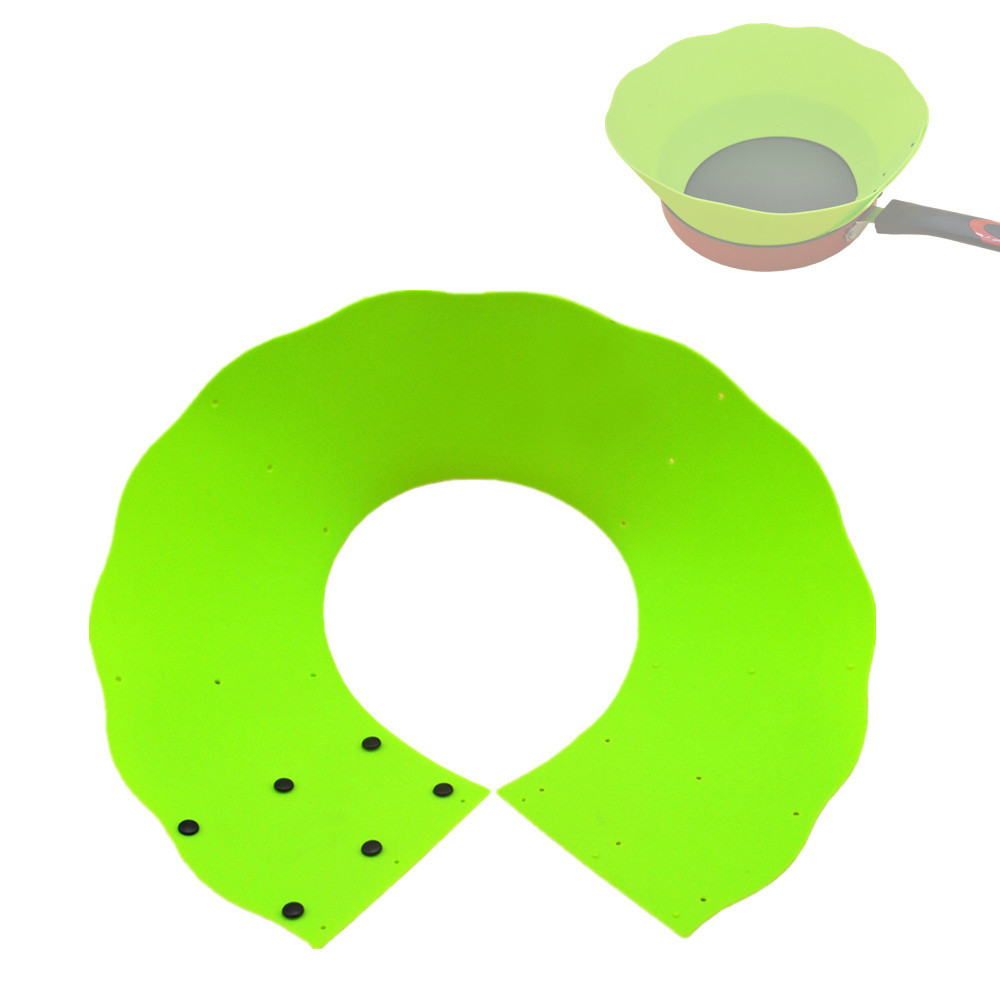 Oil Barrier Cooking Silicone Pot Circle Anti Splashing Oil Baffle Non-stick Adjustable Silicone Kitchen Tool Accessories