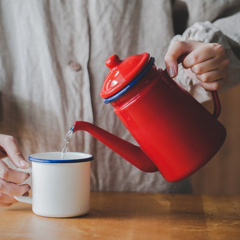 Tetera de agua gruesa de esmalte, té y café, medicina china, horno electromagnético, tetera de gas, esmaltes de cerámica