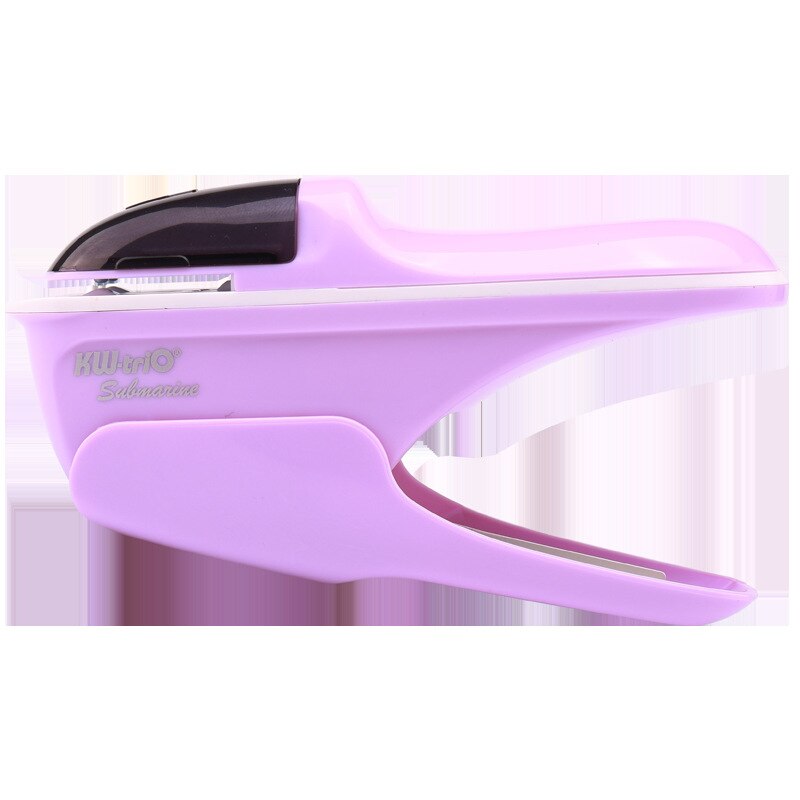 Staple-free Stapler Stationery Child Safety Stapler for Notebook A4 Paper Binding and Labor Saving School Office Supplies: purple