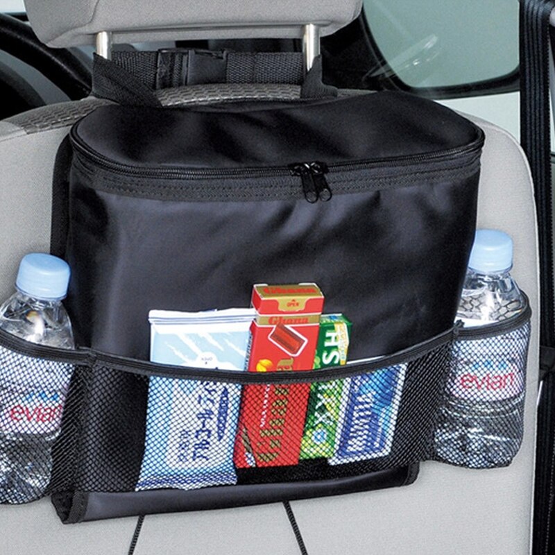 Indkøbskurv dækker ryglæn opbevaringspose multilomme universel langvarig isolering hængende holderpose auto tilbehør