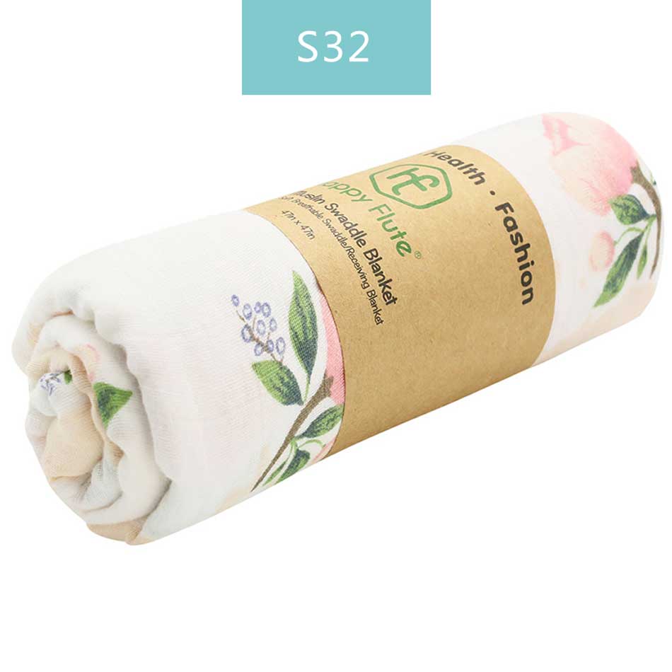Couvertures en mousseline de flûte heureuse | Couvertures de mousseline 100% coton, couverture de -né doux pour recevoir des couvertures: SMT098S32
