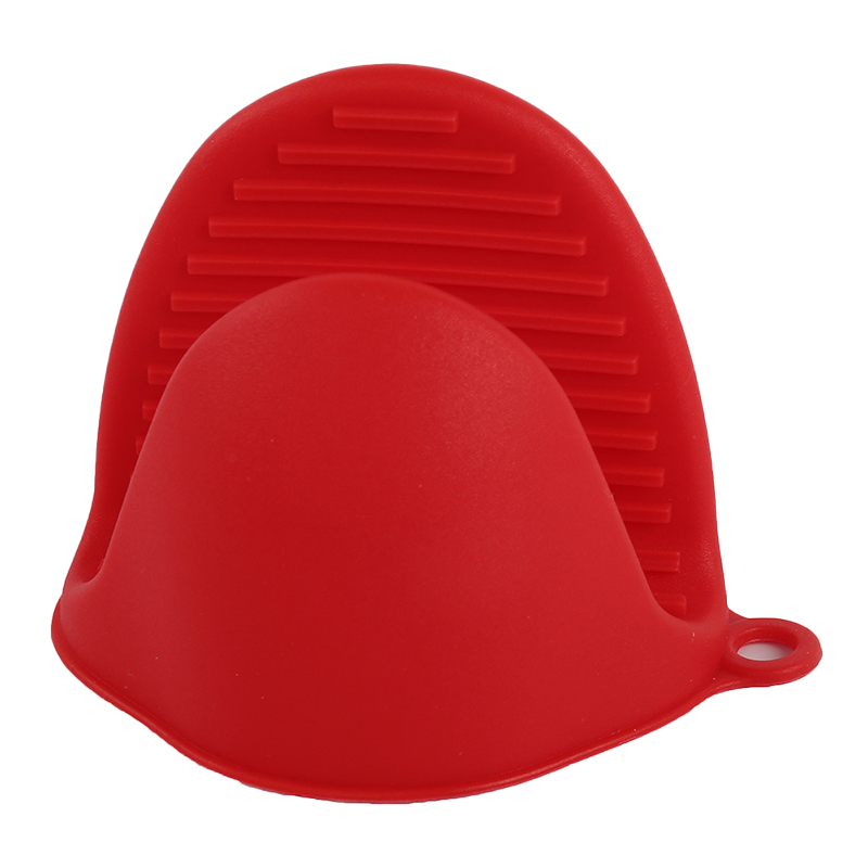 1 PCS Microwave Oven Gloves Thicken Anti-scald Kitchen Organizer Silicone Pot Clips Microwave Oven Gloves Kitchen Accessories: Red