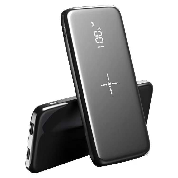 Wireless 30000mAh Power Bank Dual USB Mirror Screen Wireless Charger Powerbank Bateria External For iphone8 X Samsung
