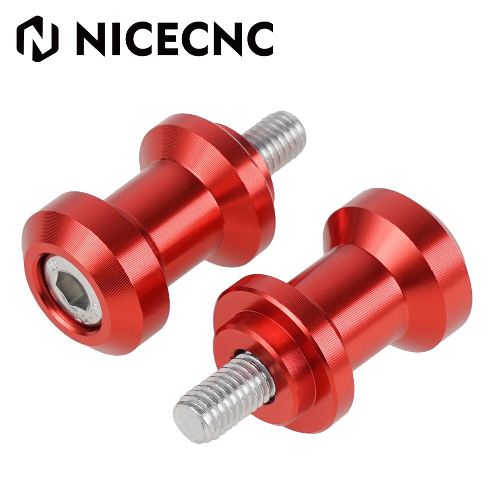 Nicecnc 8Mm Cnc Achterbrug Spoelen Sliders Swing Arm Voor Suzuki SV650 SV650S SV1000 SV1000S SFV650 TL1000S TL1000R TL1000 R/S Sv: Red