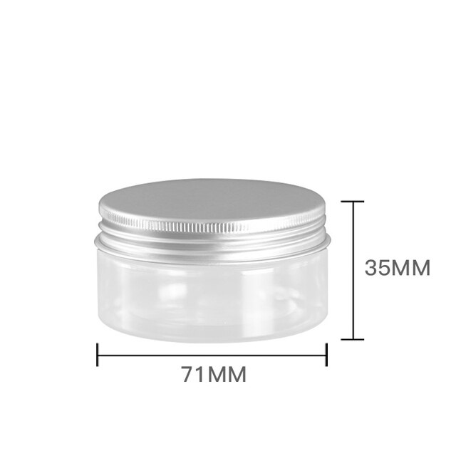 100ml 120ml 150ml klar lille flaske prøve plast kosmetiske beholdere tomme øjenskygge læbepomade ansigt creme krukke potter: 80ml