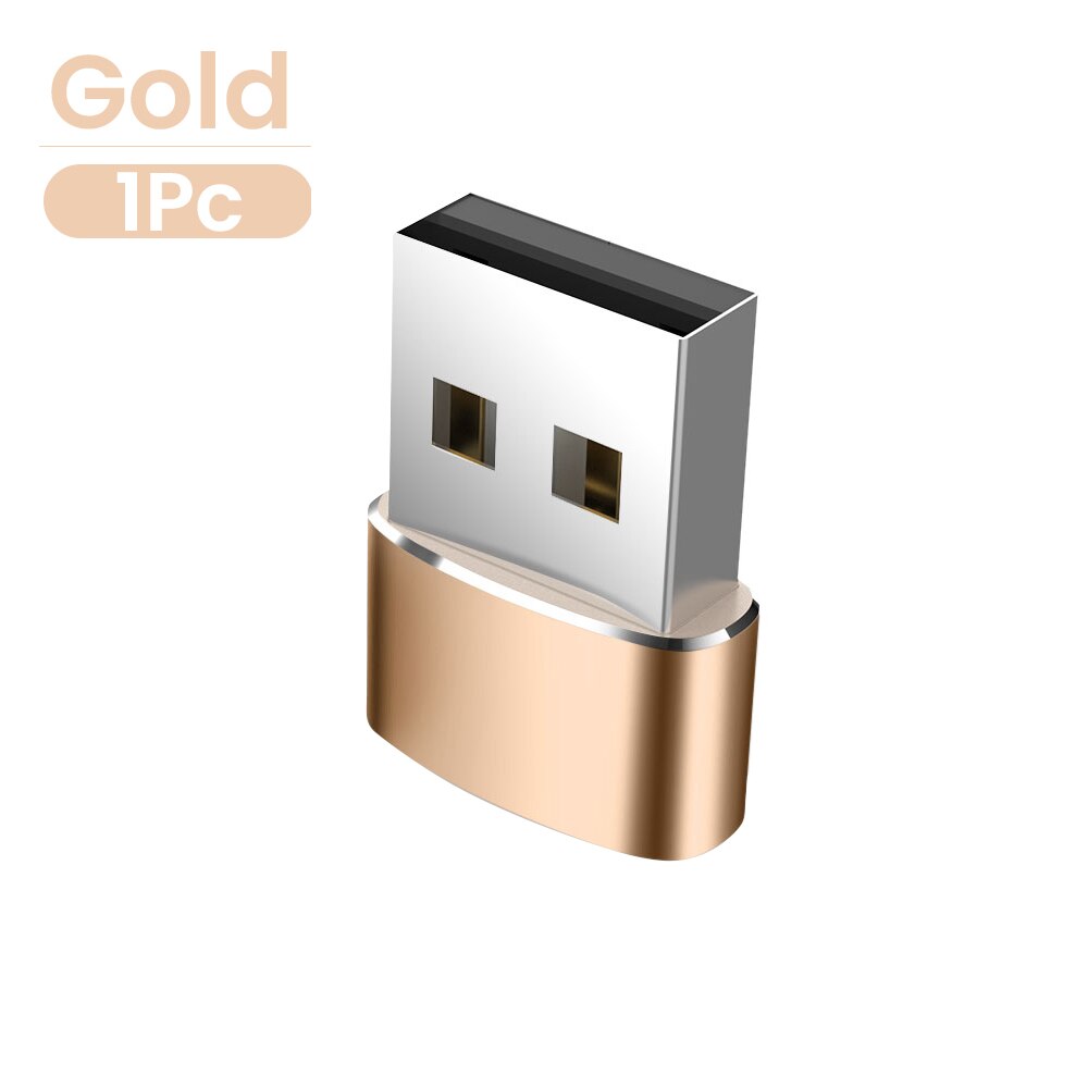 Robotsky USB Stecker auf USB Typ C Weibliche OTG Adapter Konverter Typ-c Kabel Adapter Für Nexus 5x6p Oneplus 3 2 USB-C Daten Ladegerät: 1PC GOLD