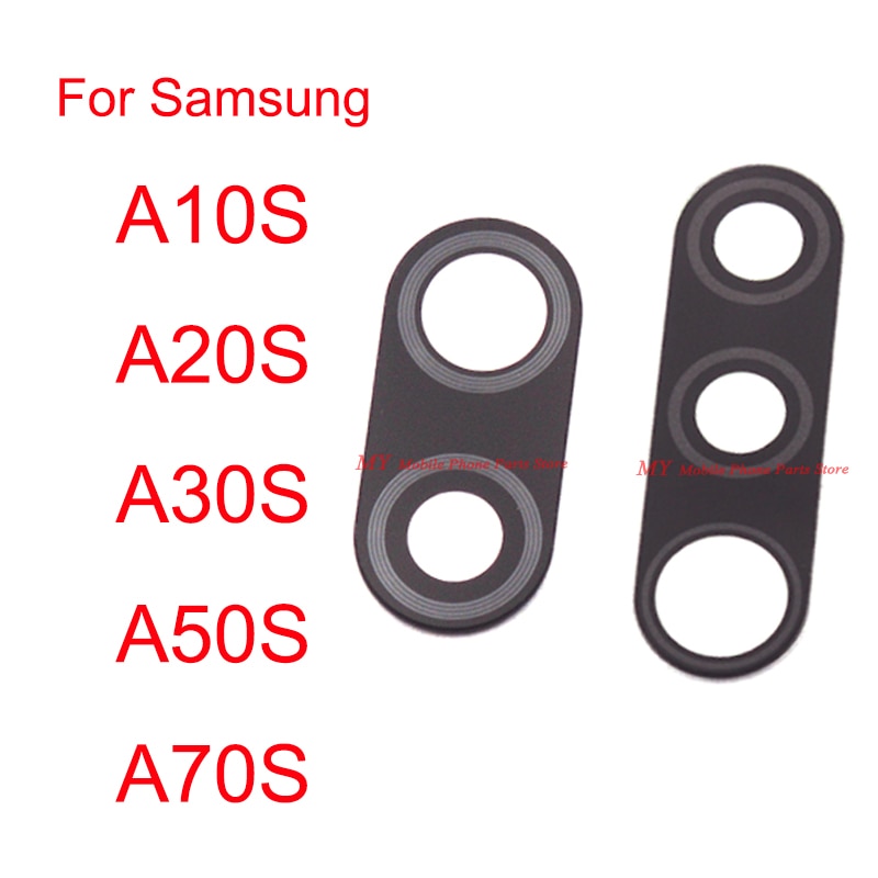 Câmera traseira traseira lente de vidro para samsung galaxy a10s a20s a30s a50s a70s a107 a307 a507 a707 grande lente da câmera de vidro com adesivo