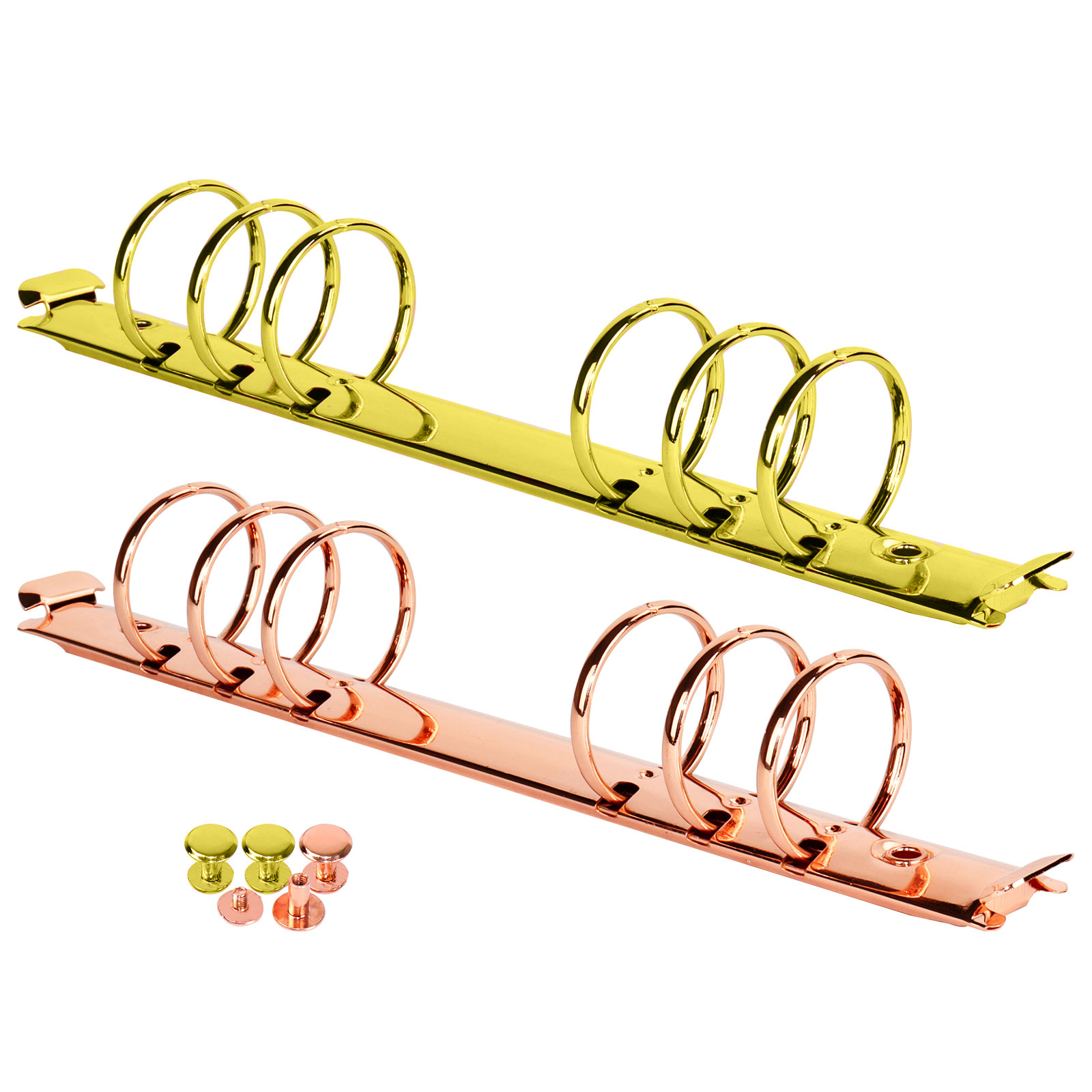Classeur à anneaux A5 en métal or Rose, 6 trous, 30mm, classeur à feuilles mobiles