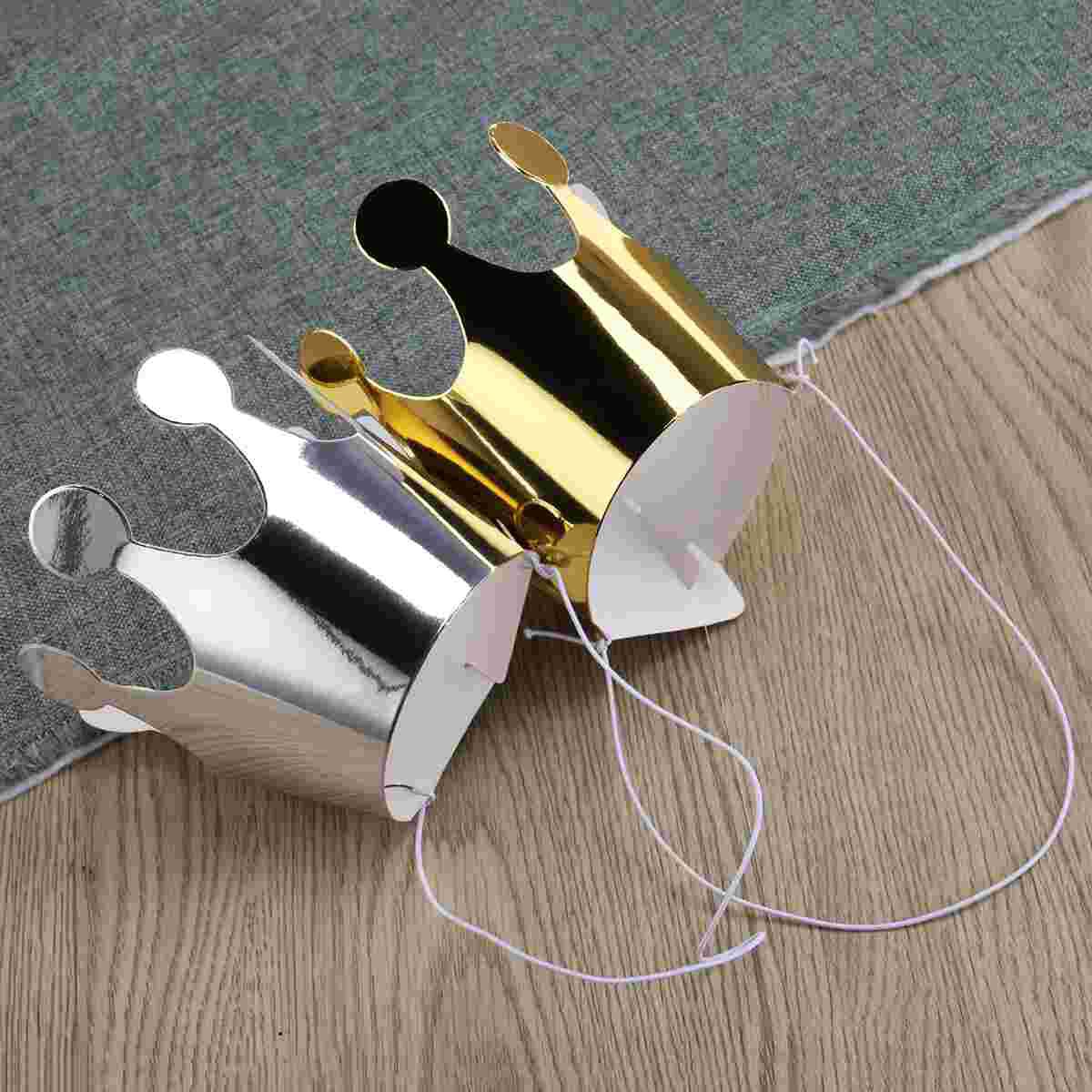 10pcs Party Crowns Hat Reusable Delicate Birthday Party Hats Party Crown Hat Paper Party Crown for Boys