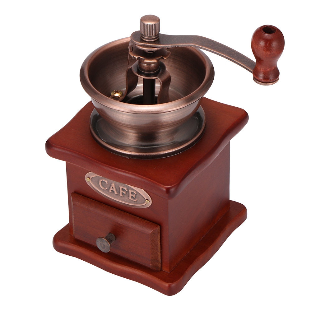 Houten Koffiemolen Delicate Vorm Koffieboon Grinder Handkoffiemolen Rvs Retro Koffie Spice Mini