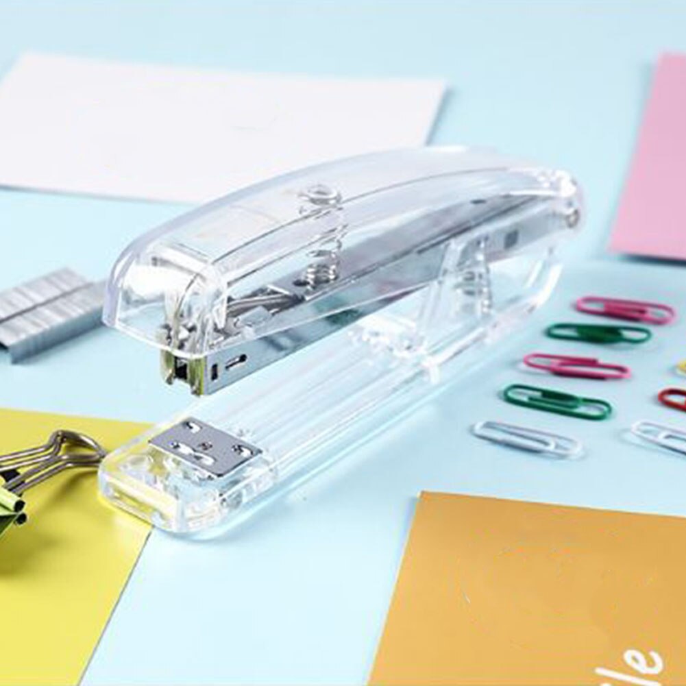 Student Manual Stapler Home Office Book Sewer Easy Operate Portable School Tacking Bookbinding Machine Transparent Paper Binding